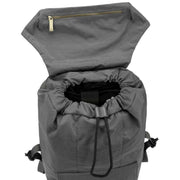 Smith and Canova Grey Flapover Nylon Backpack