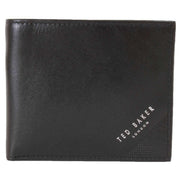 Ted Baker Black Prugs Embossed Corner Leather Bifold Coin Wallet