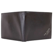 Ted Baker Black Prugs Embossed Corner Leather Bifold Coin Wallet