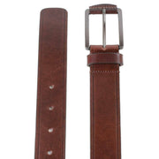 Ted Baker Brown Linded Embossed Leather Belt