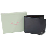 Ted Baker Navy Kornerr Leather Billfold Coin Wallet