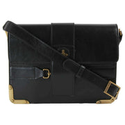 Vivienne Westwood Black Bella Horsebit Medium Flap Bag