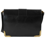 Vivienne Westwood Black Bella Horsebit Medium Flap Bag