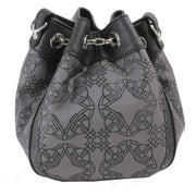 Vivienne Westwood Black Chrissy Re Jacquard Orborama Small Bucket Bag