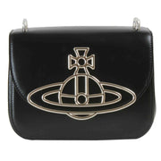 Vivienne Westwood Black Linda Silky Leather Crossbody Bag