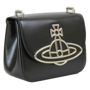 Vivienne Westwood Black Linda Silky Leather Crossbody Bag