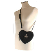 Vivienne Westwood Black Louise Heart Crossbody Bag