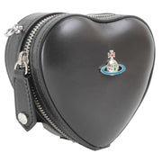 Vivienne Westwood Black Nappa Mini Heart Crossbody Bag