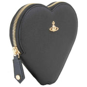 Vivienne Westwood Black Saffiano Heart Crossbody Bag