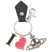 Vivienne Westwood Black Saffiano I Love Orb Keyring