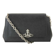 Vivienne Westwood Black Saffiano Plain Hazel Small Handbag