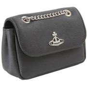 Vivienne Westwood Black Saffiano Small Chain Purse Bag