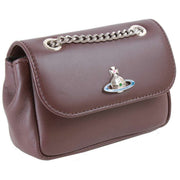 Vivienne Westwood Brown Nappa Small Chain Purse Bag