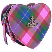 Vivienne Westwood Pink Saffiano Print Louise Heart Crossbody Bag