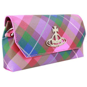 Vivienne Westwood Pink Saffiano Print Mini Pouch Chain Bag