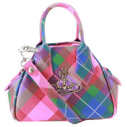 Vivienne Westwood Pink Saffiano Printed Mini Yasmine Handbag