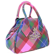 Vivienne Westwood Pink Saffiano Printed Mini Yasmine Handbag