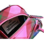 Vivienne Westwood Pink Saffiano Printed Mini Yasmine Handbag