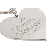 Vivienne Westwood Red Grain Mirror Heart Orb Keyring