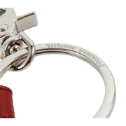 Vivienne Westwood Red Grain Mirror Heart Orb Keyring