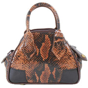 Vivienne Westwood Tan Embossed Snake Mini Yasmine Chain Handbag