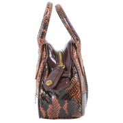 Vivienne Westwood Tan Embossed Snake Mini Yasmine Chain Handbag