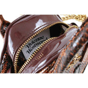 Vivienne Westwood Tan Embossed Snake Mini Yasmine Chain Handbag