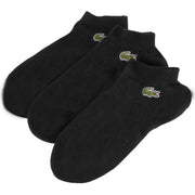 Lacoste Black Sports 3 Pack Trainer Socks