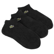 Lacoste Black Sports 3 Pack Trainer Socks