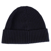 Lacoste Navy Ribbed Wool Beanie