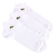 Lacoste White Sports 3 Pack Trainer Socks