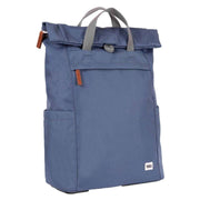 Roka Blue Finchley A Large Sustainable Canvas Backpack