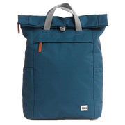 Roka Blue Finchley A Large Sustainable Canvas Backpack