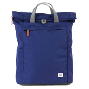 Roka Blue Finchley A Large Sustainable Canvas Backpack