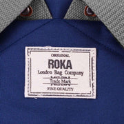 Roka Blue Finchley A Large Sustainable Canvas Backpack