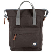 Roka Brown Bantry B Small Sustainable Canvas Flannel Backpack