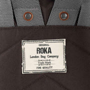 Roka Brown Bantry B Small Sustainable Canvas Flannel Backpack