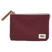 Roka Burgundy Carnaby Small Sustainable Canvas Wallet