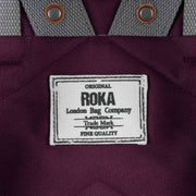 Roka Burgundy Finchley A Large Sustainable Canvas Backpack