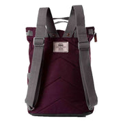 Roka Burgundy Finchley A Medium Sustainable Canvas Backpack