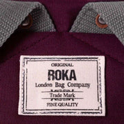 Roka Burgundy Finchley A Medium Sustainable Canvas Backpack