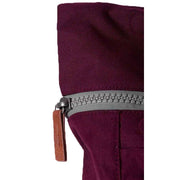 Roka Burgundy Finchley A Medium Sustainable Canvas Backpack