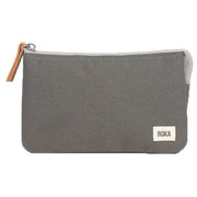 Roka Grey Carnaby Medium Sustainable Canvas Wallet