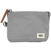 Roka Grey Carnaby Small Sustainable Canvas Wallet