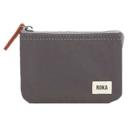 Roka Grey Carnaby Small Sustainable Taslon Wallet