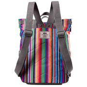 Roka Multi-colour Canfield B Medium Sustainable Canvas Striped Backpack