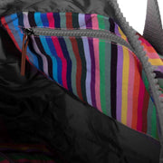 Roka Multi-colour Canfield B Medium Sustainable Canvas Striped Backpack