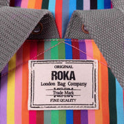 Roka Multi-colour Canfield B Medium Sustainable Canvas Striped Backpack