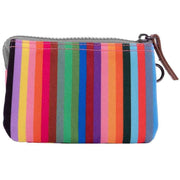 Roka Multi-colour Carnaby Small Sustainable Canvas Striped Wallet