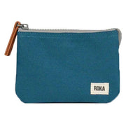 Roka Navy Carnaby Small Sustainable Canvas Wallet